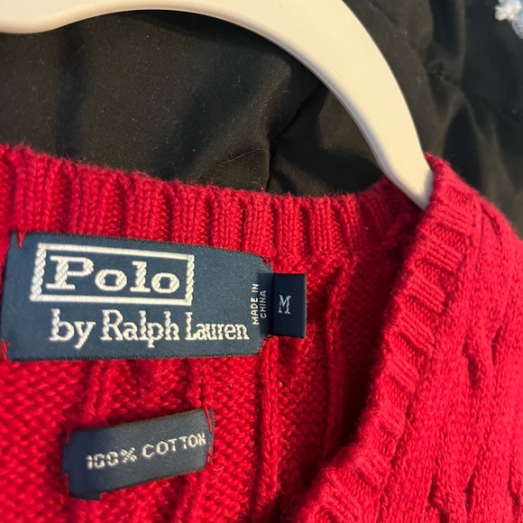 ralph lauren s-m red sweater vest! - Picture 7 of 7